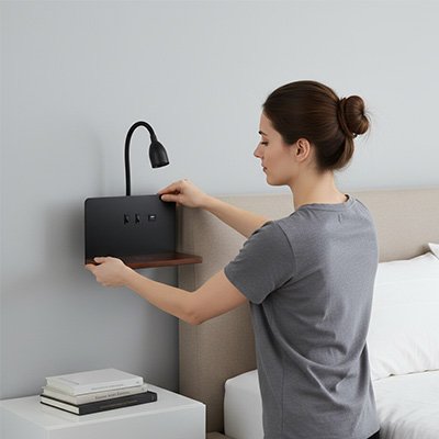 Applique murale pour chambre noir femme instal au mur chambre