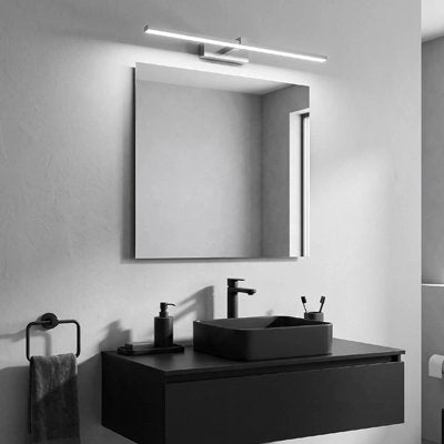 Applique murale salle de bain blanc  mobilier noir
