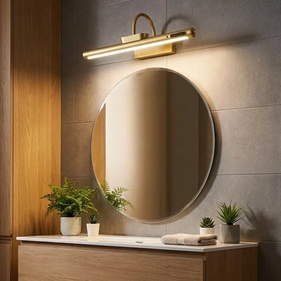 Applique murale salle de bain doré ambiance zen